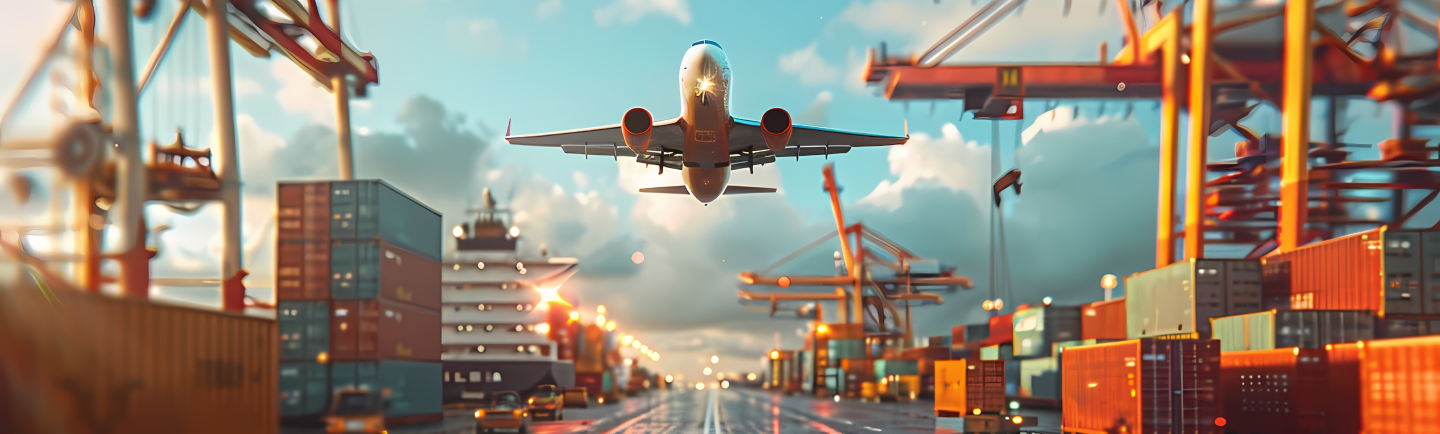 Cargo Plane and Port